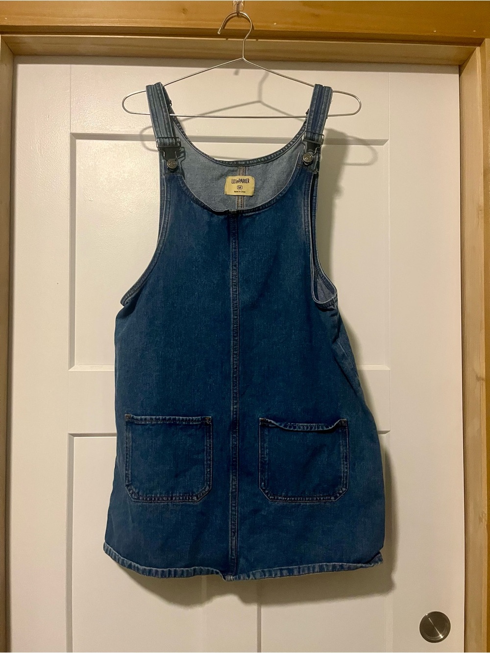 Lily and Parker Women’s denim jumper overall dress classic size medium